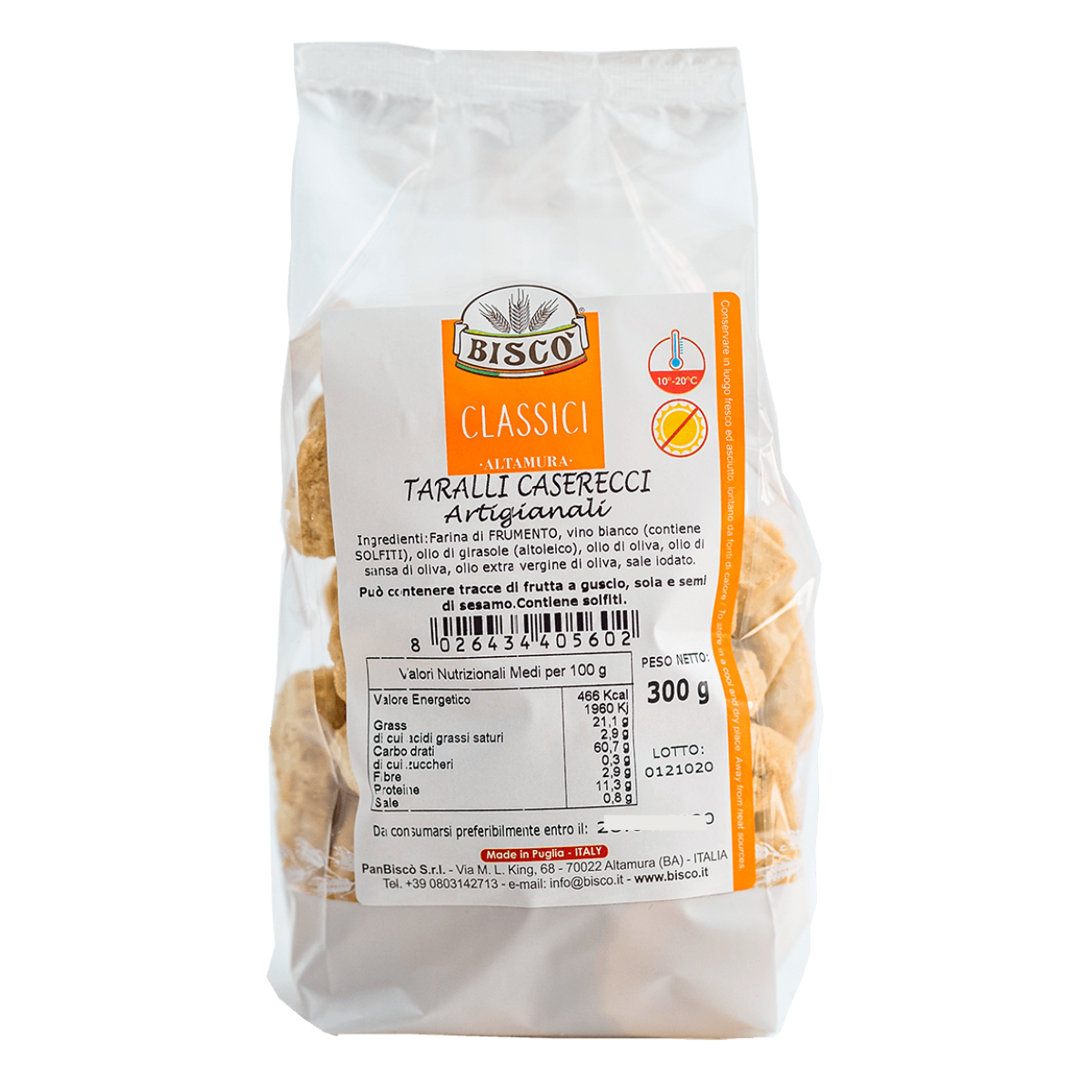 PANBISCO TARALLI CIPOLLA 300