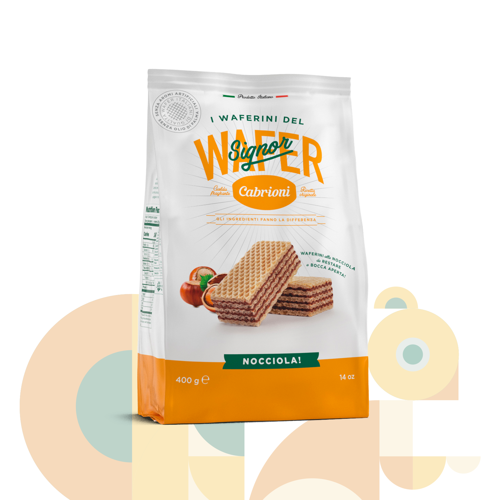 MINI WAFER CABRIONI 250 NOCCIOLA