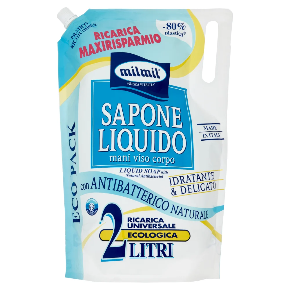SAPONE LIQ. MIL MIL RICARICA 2 LT. ANTIBATTERICO
